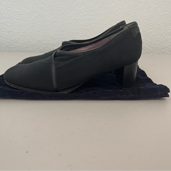 TARYN ROSE Black Fabric Shoes 2” Heel Made in Italy Size: EUR 39.5 - Picture 2 of 8